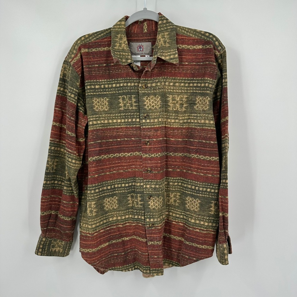 The Territory Ahead Mens Southwestern Cotton Button Down Shirt Size L Outdoors
